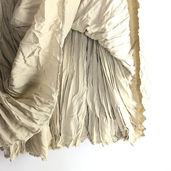 Double D Ranch Tiered Maxi Skirt Size L Ivory Broomstick Flowy Fairy Boho Hippie - Picture 3 of 9